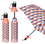 Water Bottle Umbrella Gingham Pink