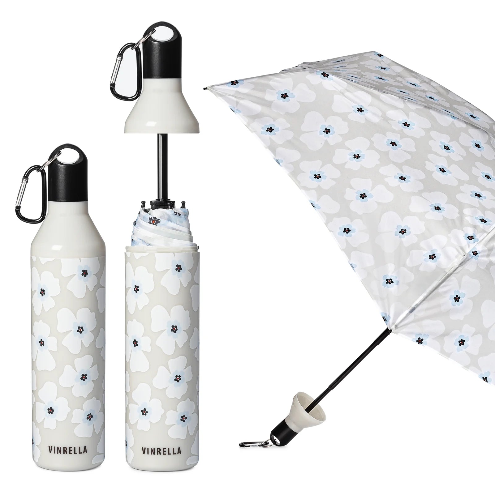 Water Bottle Umbrella Nikki On Gray