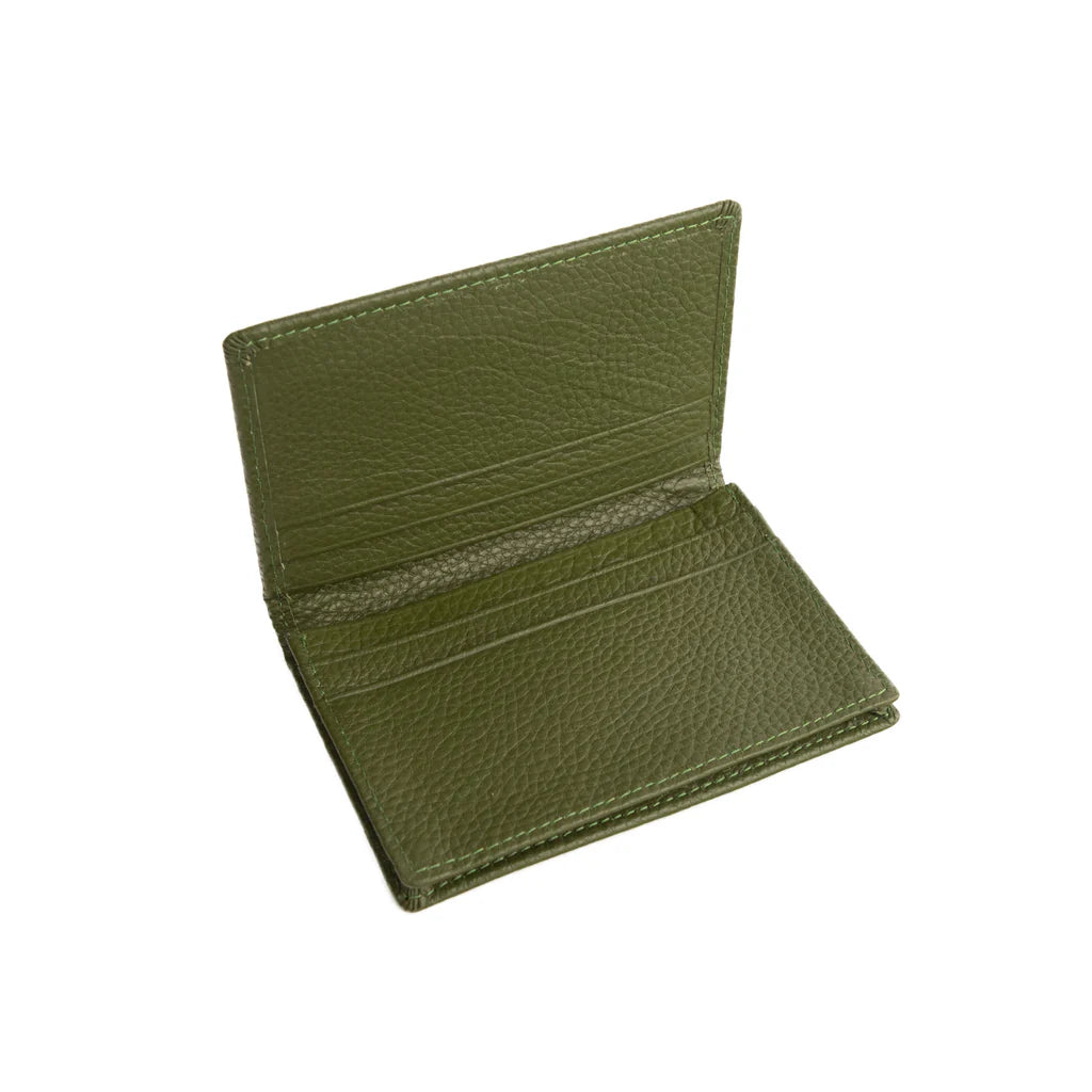 Leather Card Case Forest Green