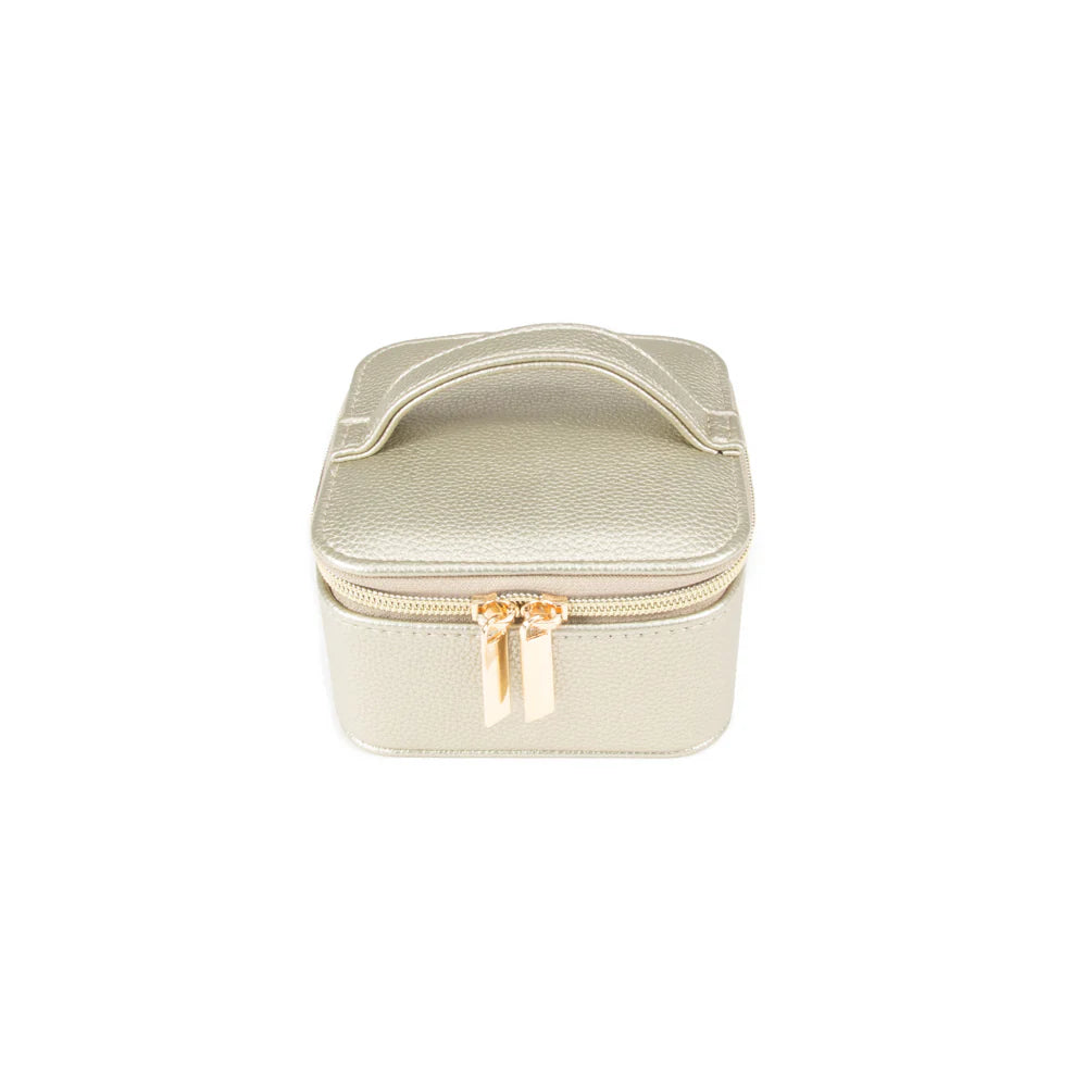 Leah Travel Jewelry Case With Pouch Gold