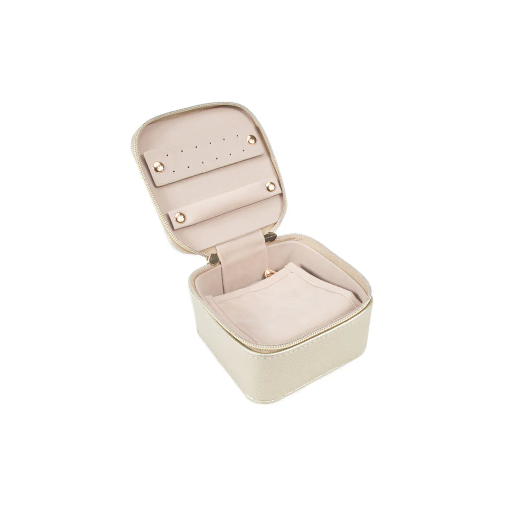 Leah Travel Jewelry Case With Pouch Gold