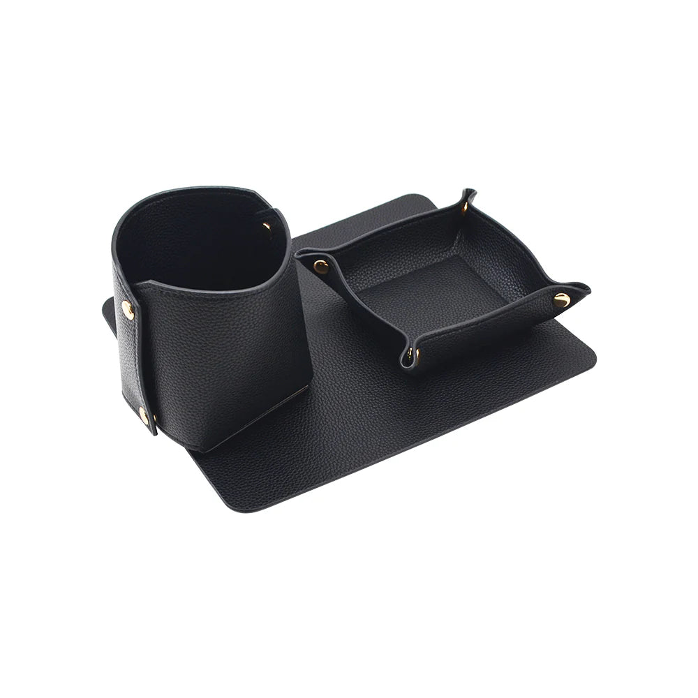 Leah 3pc Desk Set Black