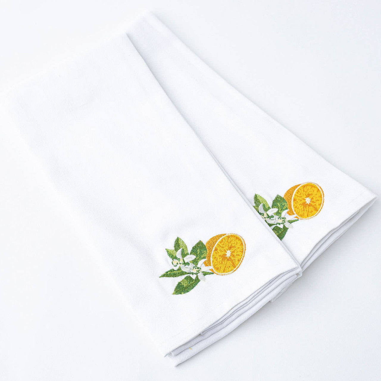 2Pc Kitchen Towel Set Orange Blossom