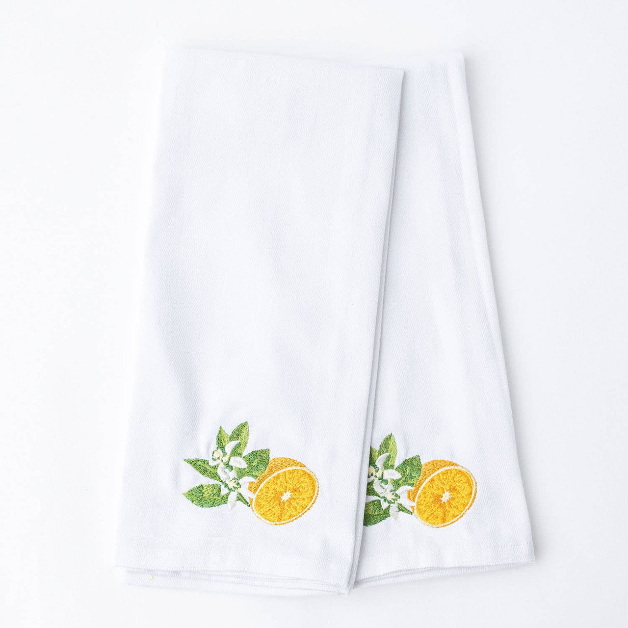 2Pc Kitchen Towel Set Orange Blossom