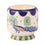 A Dopo 8oz Handpainted Peacock Ceramic Misted Lime