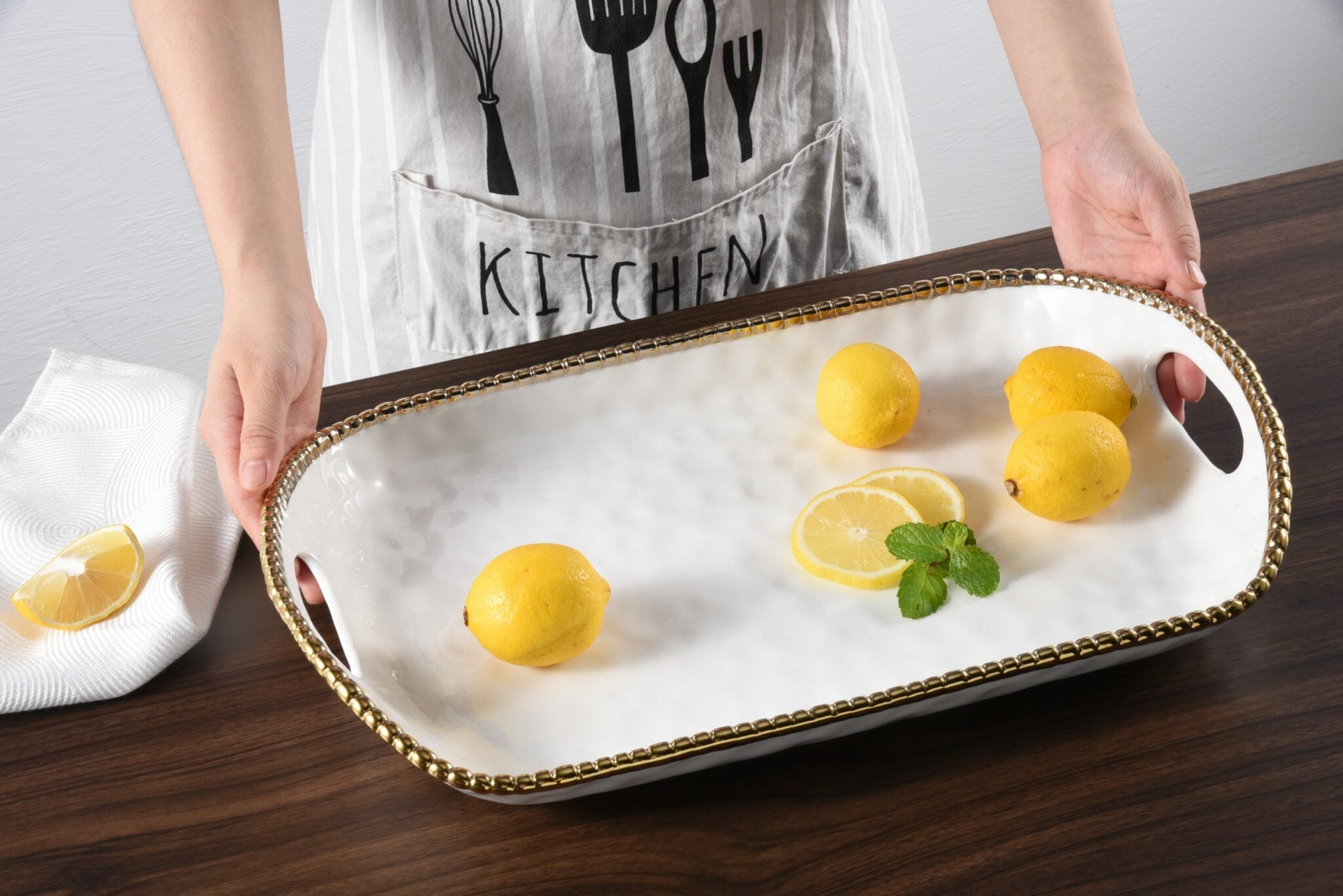 Rectangular Tray With Handles