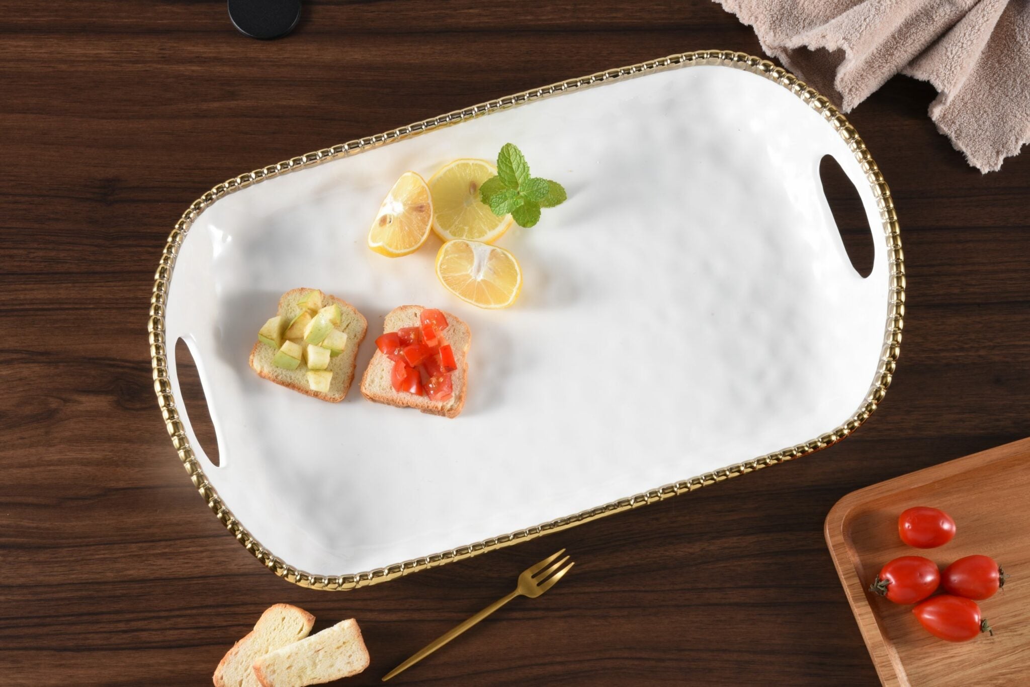 Rectangular Tray With Handles