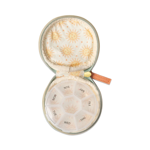 Vegan Leather Pill Case Terracotta Sun