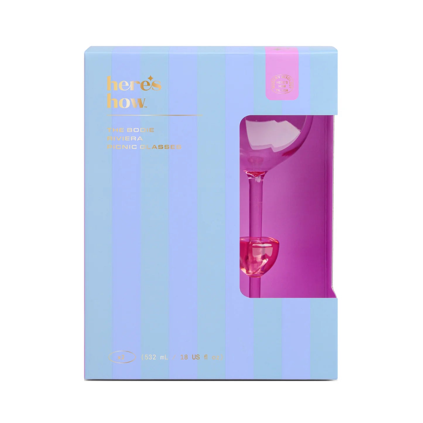 The Bodie Riviera Glass Set Of 2 Lilac