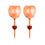 The Bodie Riviera Glass Set Of 2 Orange