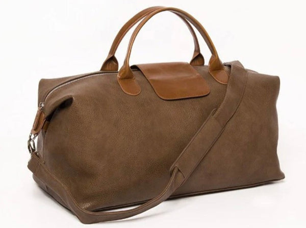 Alpha Leather Duffel Brown