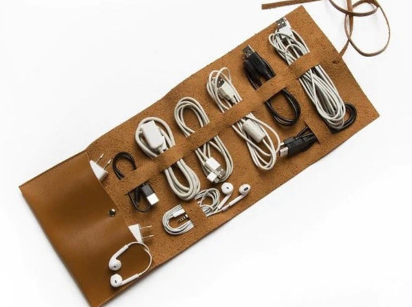 Travel Cord Roll Brown