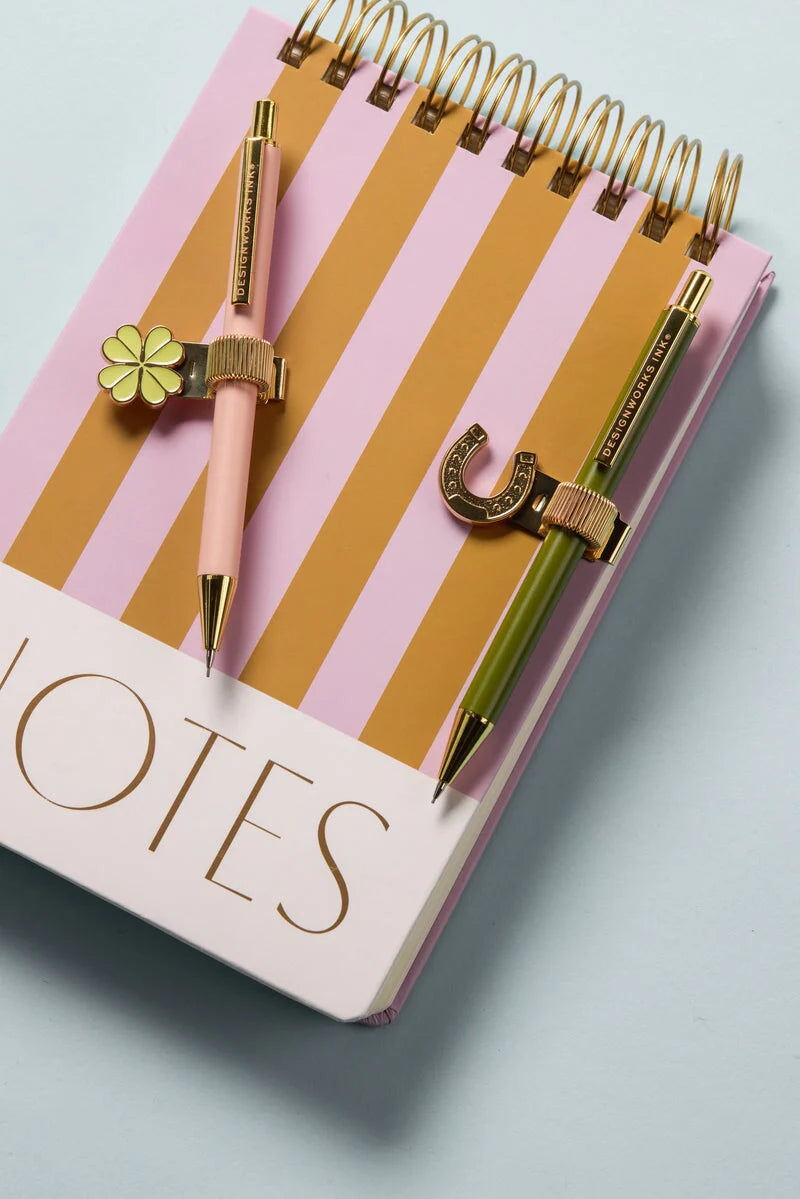 Set Of 2 Pen Clips Lucky Charms