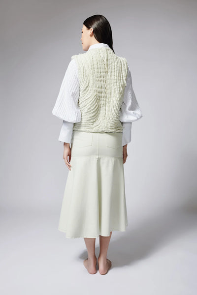 Falda Franjas Marfil