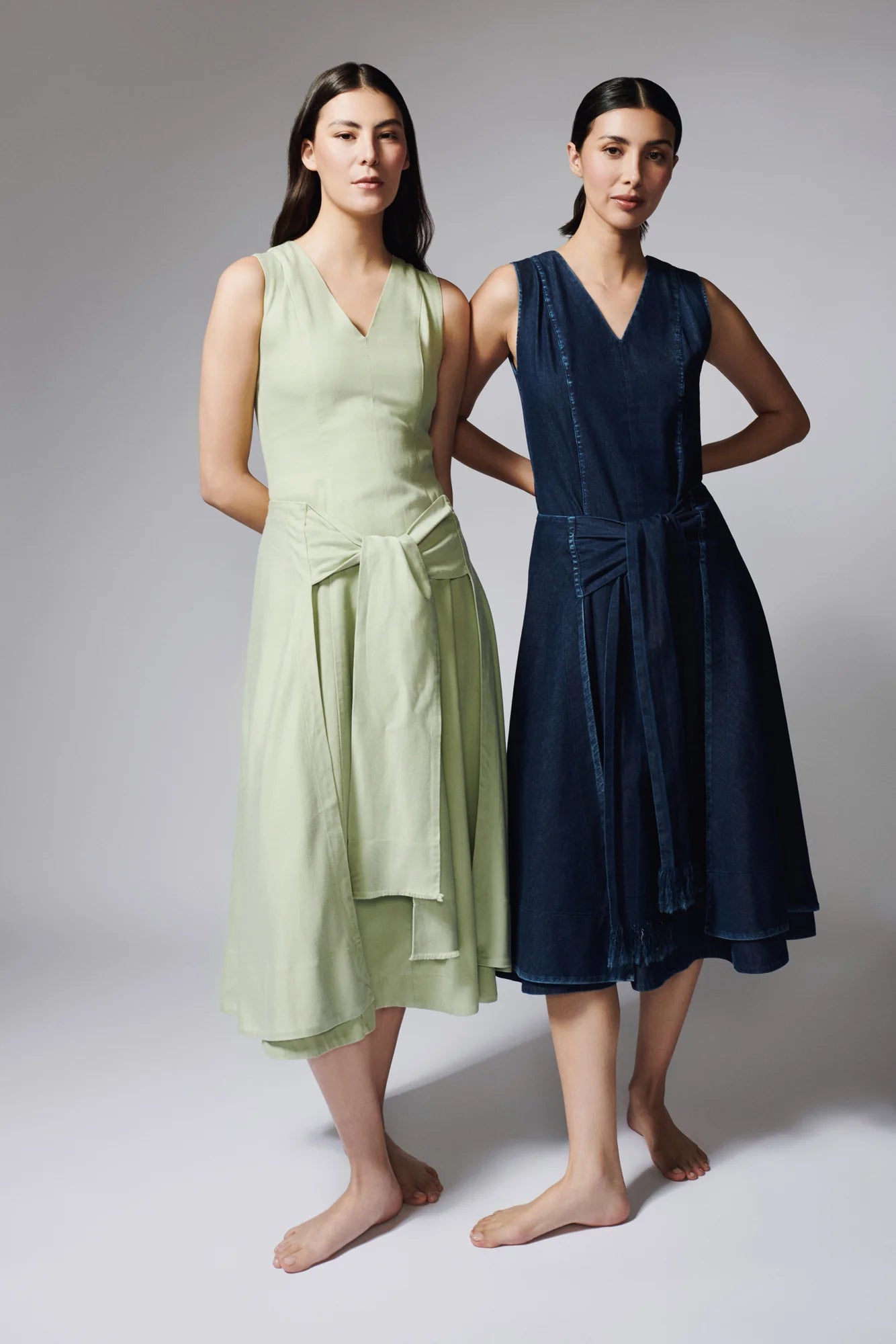 Vestido Sobrefalda Verde
