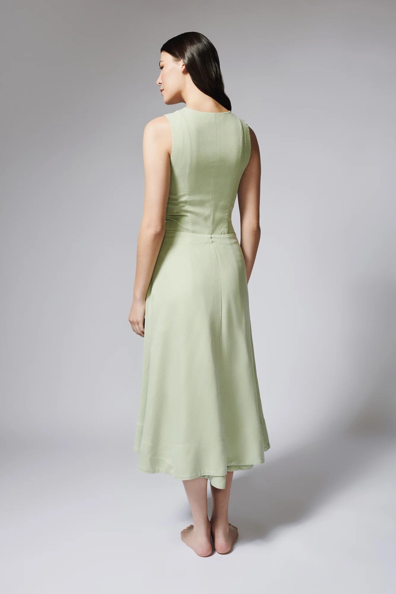 Vestido Sobrefalda Verde