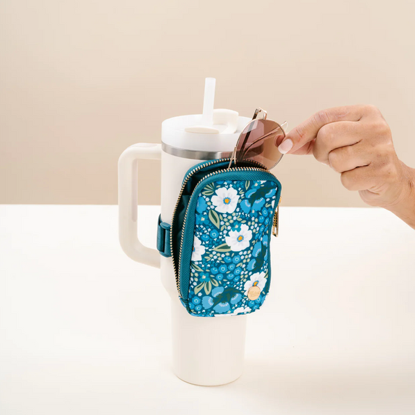 Tumbler Bag - Floral Blues