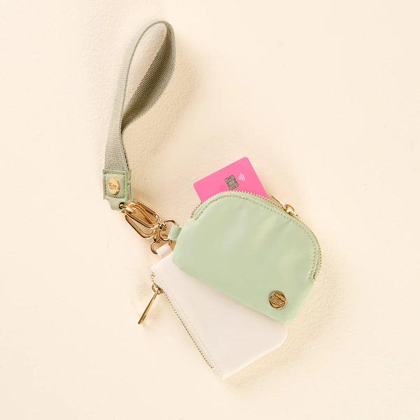 Dynamic Duo Pouch Wristlet Sage