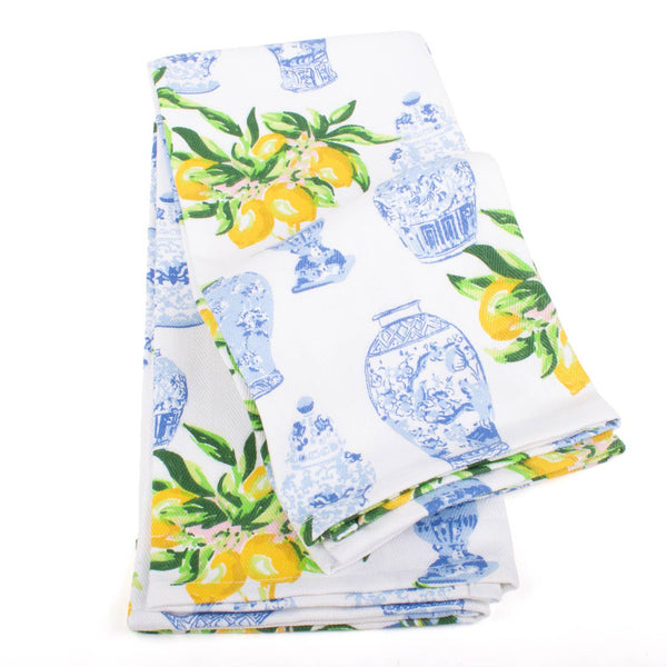 2Pc Kitchen Towel Set Lemon Ginger