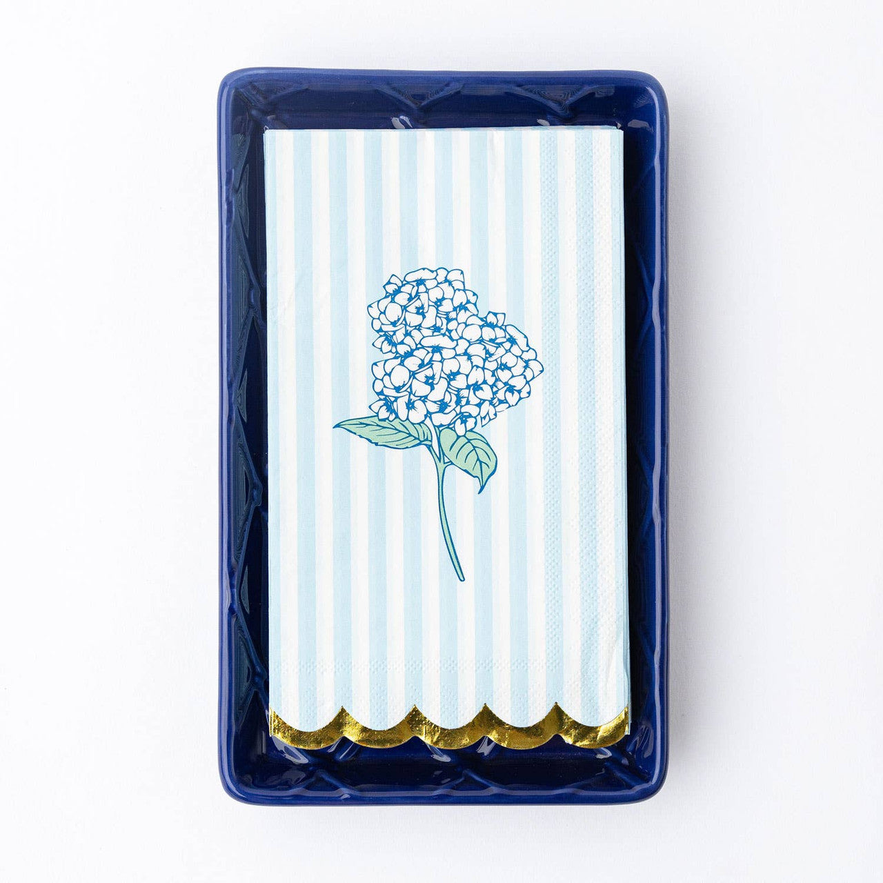 Txtd Guest Towel Tray Navy