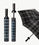 Wine Bottle Umbrella Black Plaid