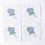 4pc Embroidered Cocktail Napkin Set Hydrangea