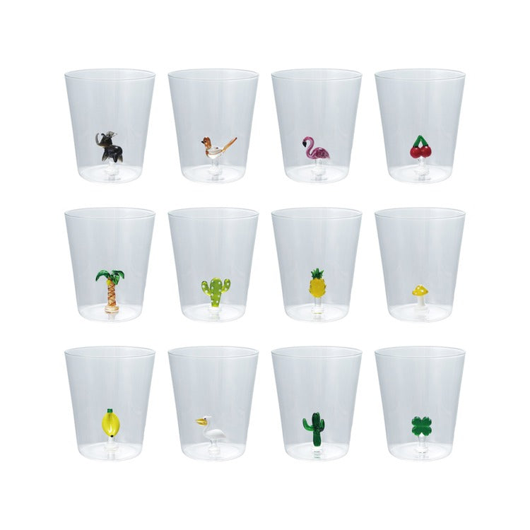Drinking Glass W Figure Inside