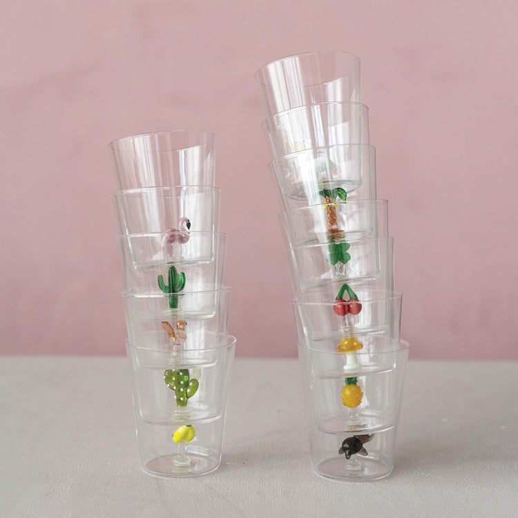 Drinking Glass W Figure Inside