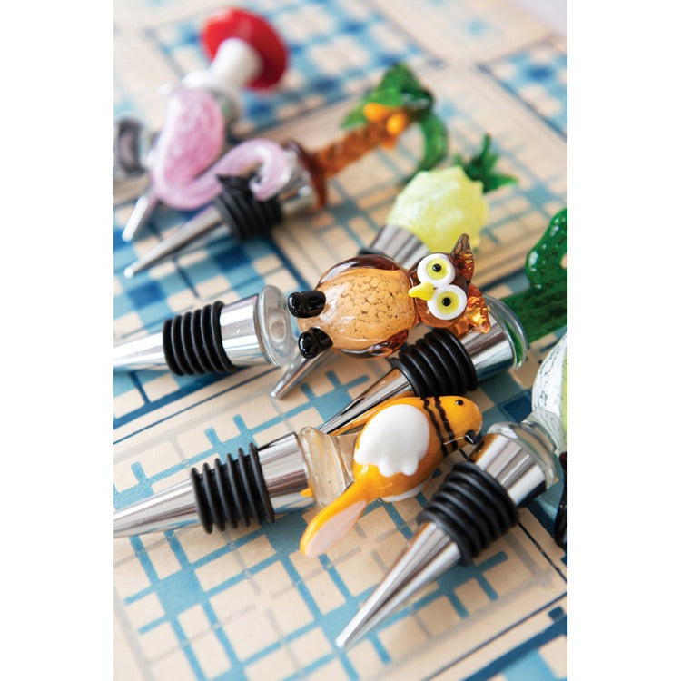 Wine Stopper W Glass Figure
