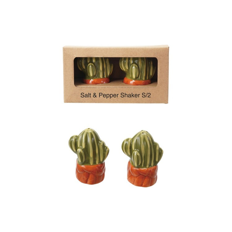 Ceramic Cactus Salt & Pepper Shakers