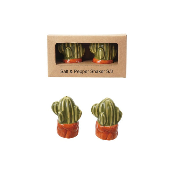Ceramic Cactus Salt & Pepper Shakers