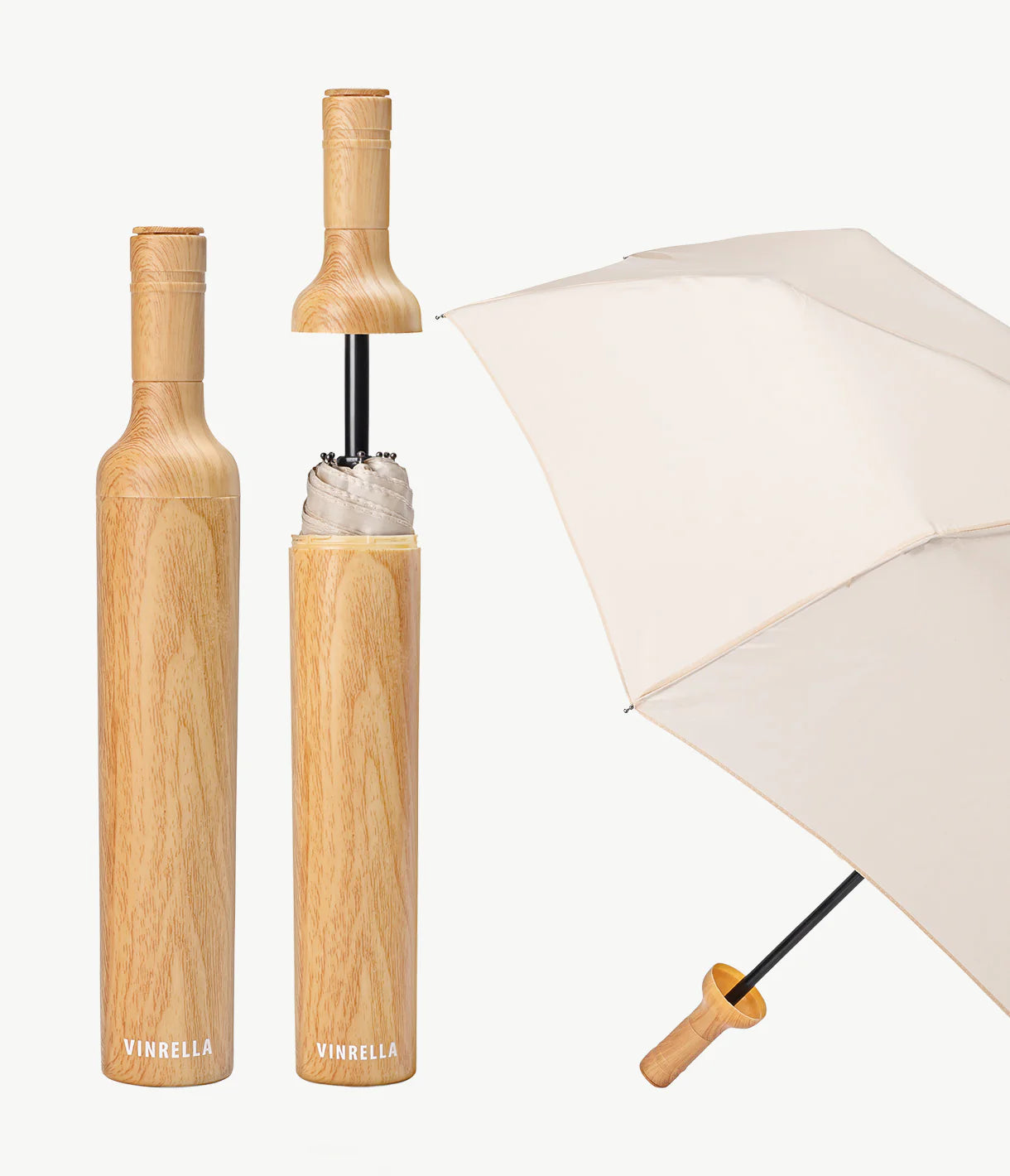 Wine Bottle Umbrella Light Wood