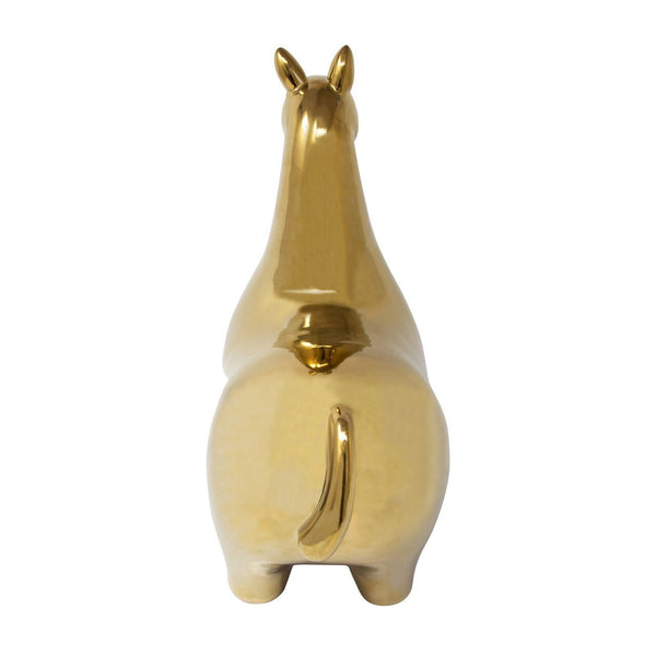 14.5" GOLD CERAMIC LLAMA