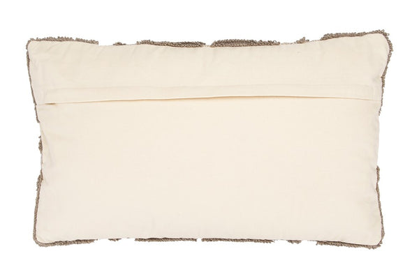 24"L x 14"H Cotton Blend Chenille Lumbar Pillow, Taupe