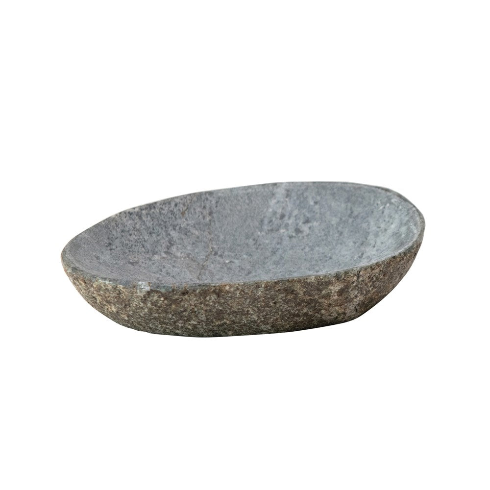 5" Round x 1-1/4"H Natural Stone Plate