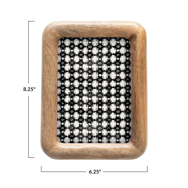 6-1/4"L x 8-1/4"H Handmade Mango Wood Photo Frame (Holds 5" x 7" Photo)