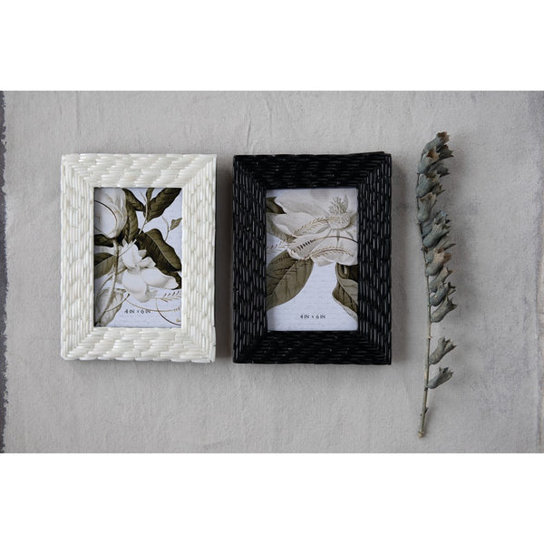 6"W x 8"H Handmade Glass Bangle Photo Frame, 2 Colors (Holds 4" x 6" Photo)