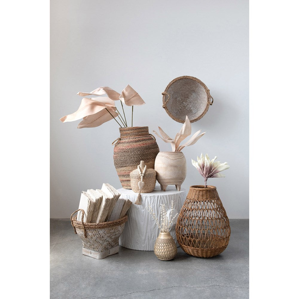 78-3/4"H Faux Leaf Stem, Blush Color