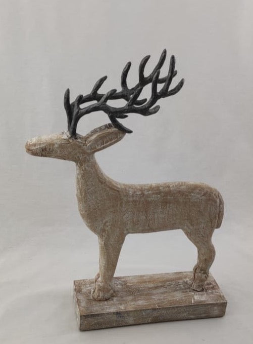 12" Wood Reindeer