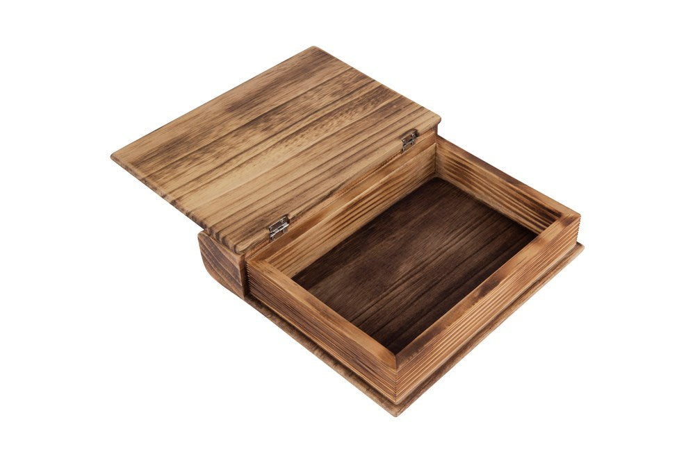 8"L x 2"W x 8-1/2"H Wood Book Box