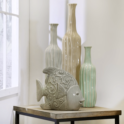 Ceramic FIsh Decor 12 Graygreen