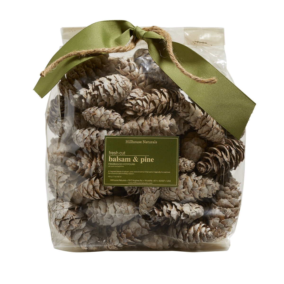 Fresh Cut Balsam & Pine Potpourri White Cones 14oz