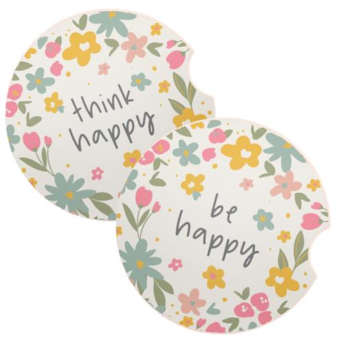 Car Coasters S/2 Think Happy