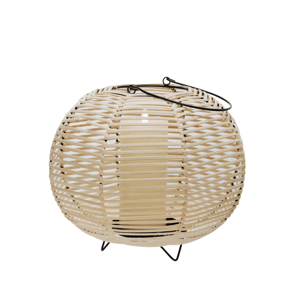 Round Wicker/Iron Lantern