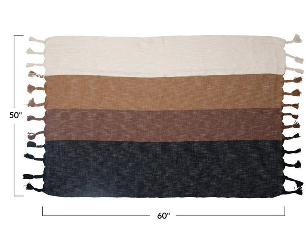 60"L x 50"W Woven Cotton Throw