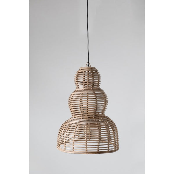 30.25" Round x 30.25"H Rattan Pendant Lamp, 6' Cord (40 Watt Bulb Maximum)