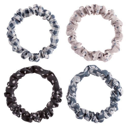 Scrunchie Black & Gray Floral